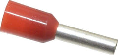 ACI - 16 AWG, Partially Insulated, Crimp Electrical Wire Ferrule - 8mm Long x 2mm Diameter Pin, 14.4mm Overall Length - Eagle Tool & Supply