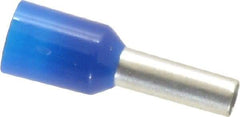 ACI - 14 AWG, Partially Insulated, Crimp Electrical Wire Ferrule - 8mm Long x 2.6mm Diameter Pin, 15mm Overall Length - Eagle Tool & Supply