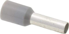 ACI - 12 AWG, Partially Insulated, Crimp Electrical Wire Ferrule - 10mm Long x 3.2mm Diameter Pin, 17-1/2mm Overall Length - Eagle Tool & Supply