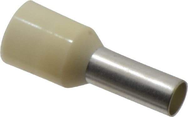 ACI - 8 AWG, Partially Insulated, Crimp Electrical Wire Ferrule - 12mm Long x 4.9mm Diameter Pin, 21-1/2mm Overall Length - Eagle Tool & Supply