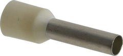 ACI - 8 AWG, Partially Insulated, Crimp Electrical Wire Ferrule - 18mm Long x 4.9mm Diameter Pin, 27-1/2mm Overall Length - Eagle Tool & Supply