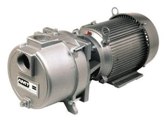 American Machine & Tool - 230 Volt, 16 Amp, 1 Phase, 3 HP, Self Priming Sewage Trash Pump - 56J Frame, 2 Inch Inlet, TEFC Motor, Cast Iron Housing, Stainless Steel Impeller, Buna N Seal - Eagle Tool & Supply