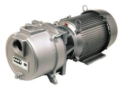 American Machine & Tool - 230/460 Volt, 17/9 Amp, 3 Phase, 5 HP, Self Priming Sewage Trash Pump - 184JM Frame, 2 Inch Inlet, TEFC Motor, Cast Iron Housing, Stainless Steel Impeller, Buna N Seal - Eagle Tool & Supply