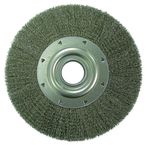 12 in. Diameter - 2 Arbor Hole - Crimped Steel Wire Straight Wheel - Eagle Tool & Supply