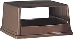 Rubbermaid - Rectangle Lid for Use with 56 Gal Rectangular Trash Cans - Brown, Polyethylene, For Glutton Trash Cans - Eagle Tool & Supply