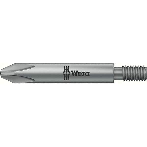 Wera - #2 Phillips Screwdriver Bit - #10-32 Drive, 1-47/64" OAL - Eagle Tool & Supply