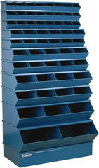 Stackbin - 11 Bin, Shelving Unit with Openings & Base - 37" Wide x 76" High - Eagle Tool & Supply