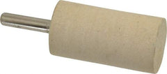 Value Collection - 1" Diam, 1/4" Shank Diam, Cylinder Shaped Mounted Bob - Medium Density, 2" Head Length, Wool Felt - Eagle Tool & Supply