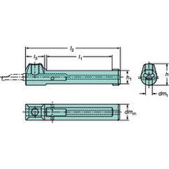 CXS-A1000-05M Cylindrical Shank With Flat To CoroTurn® XS Adaptor - Eagle Tool & Supply