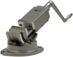 Wilton - 5" Jaw Width, 5" Jaw Opening Capacity, 2-Way Angle Swivel Machine Vise - Manual Operation, 1 Station, 18-13/64" Long x 9-45/64" High x 2" Deep, Alloy Steel - Eagle Tool & Supply