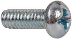 Value Collection - #5-40 UNC, 3/8" Length Under Head Phillips Drive Machine Screw - Round Head, Grade J82 Steel, Zinc-Plated Finish, Without Washer - Eagle Tool & Supply