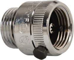 Watts - 125 Max psi, Chrome Plated Brass, Hose Connection Vacuum Breaker - EPDM Seal, Stainless Steel Spring, FIP X Hose End Connections - Eagle Tool & Supply