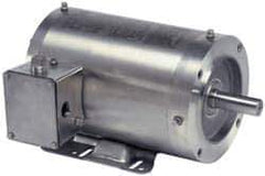 US Motors - TENV Enclosure, No Thermal Protection, 1,725 RPM, 575 Volt, 60 Hz, Three Phase Standard Efficient Motor - Size 56 Frame, C-Face/Base Mount, 1 Speed, Ball Bearings, 1.4 Full Load Amps, F Class Insulation, Reversible - Eagle Tool & Supply