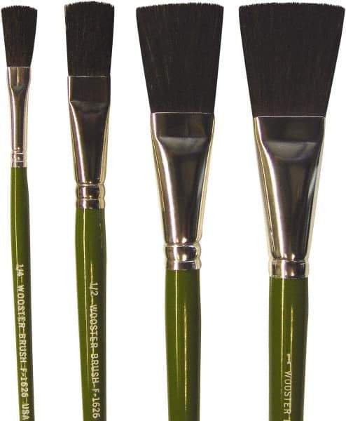 Wooster Brush - 1" Camel Hair Artist's Paint Brush - 1-3/32" Wide, 1-13/32" Bristle Length, 5-3/4" Plastic Handle - Eagle Tool & Supply