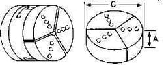 Abbott Workholding Products - 10" & Up Chuck Capacity, Northfield Attachment, Round Soft Lathe Chuck Jaw - 3 Jaws, Aluminum, 9.92" Wide x 2" High - Eagle Tool & Supply