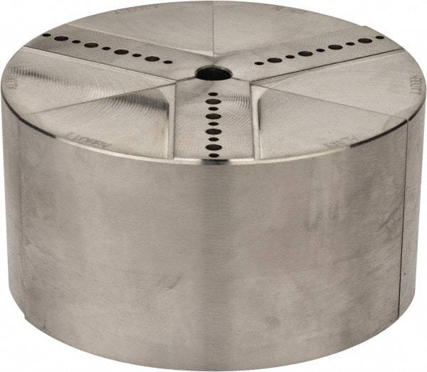 Abbott Workholding Products - 6" & Up Chuck Capacity, Northfield Attachment, Round Soft Lathe Chuck Jaw - 3 Jaws, Aluminum, 5.92" Wide x 3" High - Eagle Tool & Supply