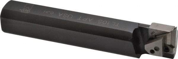 APT - 1-1/4" Min Bore Diam, 4" OAL, 1" Shank Diam, Indexable Boring Bar - TPG Insert, Screw or Clamp Holding Method - Eagle Tool & Supply