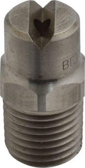 Bete Fog Nozzle - 1/4" Pipe, 65° Spray Angle, Grade 303 Stainless Steel, Standard Fan Nozzle - Male Connection, 4.74 Gal per min at 100 psi, 0.141" Orifice Diam - Eagle Tool & Supply