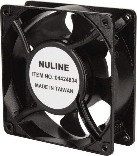 Value Collection - 230 Volts, AC, 105 CFM, Square Tube Axial Fan - 0.12 Amp Rating, 2,600 to 3,100 RPM, 4.7" High x 4.7" Wide x 1-1/2" Deep - Eagle Tool & Supply