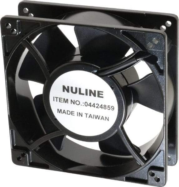 Value Collection - 230 Volts, AC, 130 CFM, Square Tube Axial Fan - 0.19 Amp Rating, 2,650 to 3,100 RPM, 5" High x 5" Wide x 1-1/2" Deep - Eagle Tool & Supply
