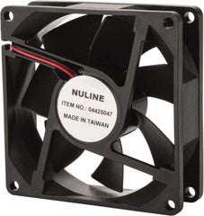 Value Collection - 24 Volts, DC, 37.5 CFM, Square Tube Axial Fan - 0.13 Amp Rating, 2,700 to 3,000 RPM, 3.15" High x 3.15" Wide x 1" Deep - Eagle Tool & Supply