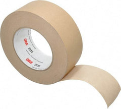3M - 2" Wide x 60 Yd Long Tan Paper Masking Tape - Series 2515, 6.7 mil Thick, 36 In/Lb Tensile Strength - Eagle Tool & Supply