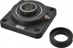 Browning - 1-1/2" ID, 5-1/8" OAL x 5-1/8" OAH 4-Bolt Flange - 4,467 Lb Static Cap, 7,340 Lb Dyn Cap, 4" Btw Mnt Hole Ctrs, Cast Iron - Eagle Tool & Supply