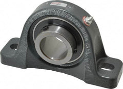 Browning - 1-11/16" ID, 7-15/16" OAL x 4-5/8" OAH Pillow Block - 5,216 Lb Static Cap, 7,889 Lb Dyn Cap, 6-1/8" Btw Mnt Hole Ctrs, 2-5/16" Base-to-Ctr Ht, Cast Iron - Eagle Tool & Supply