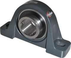 Browning - 1-15/16" ID, 8-13/16" OAL x 4-31/32" OAH Pillow Block - 5,216 Lb Static Cap, 7,889 Lb Dyn Cap, 6-15/16" Btw Mnt Hole Ctrs, 2-1/2" Base-to-Ctr Ht, Cast Iron - Eagle Tool & Supply
