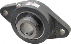 Browning - 1" ID, 5-9/16" OAL x 3-1/8" OAH 2-Bolt Flange - 2,567 Lb Static Cap, 4,381 Lb Dyn Cap, 4-19/32" Btw Mnt Hole Ctrs, Cast Iron - Eagle Tool & Supply