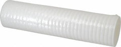 Parker - 2-1/2" OD, 100µ, Polyolefin Thermal Bonded Cartridge Filter - 10" Long - Eagle Tool & Supply
