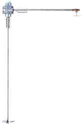 Neptune Mixer - 60 psi Air Pressure, 1/10 hp, Lab Clamp, Air Powered Mixer - 20 Inch Long Shaft, 316 Stainless Steel Shaft, 200 to 2,000 RPM, Compatible with Drum Container - Eagle Tool & Supply
