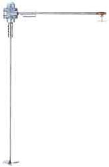 Neptune Mixer - 60 psi Air Pressure, 1/10 hp, Lab Clamp, Air Powered Mixer - 20 Inch Long Shaft, 316 Stainless Steel Shaft, 200 to 2,000 RPM, Compatible with Drum Container - Eagle Tool & Supply