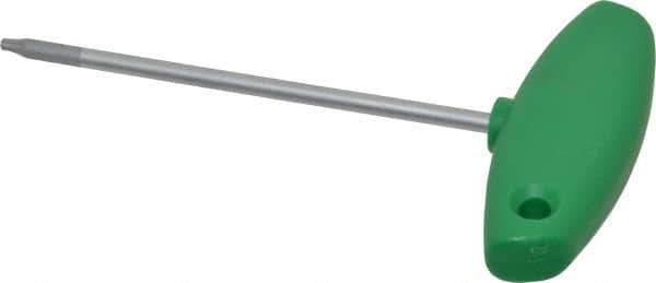 Wiha - T9 Standard Torx Key - Flag-Style, 3.94" Length Under Head, 100mm OAL - Eagle Tool & Supply