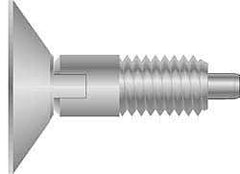 Vlier - M8x1.25, 0.53" Thread Length, 0.15" Max Plunger Diam, 1 Lb Init to 6 Lb Final End Force, Locking Knob Handle Plunger - Countersunk Knob, 13.5mm Body Length, 0.19" Plunger Projection - Eagle Tool & Supply