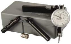 TESA Brown & Sharpe - 6 Piece, 0.0001" to 0.06" Measuring Range, 1-1/2" Dial Diam, 0-4-0 Dial Reading, White Dial Test Indicator Kit - 0.0001" Accuracy, 0.65" Contact Point Length, 0.08" Ball Diam, 0.001" Dial Graduation - Eagle Tool & Supply
