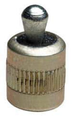 Vlier - 7/16" Body Diam, 0.45" Body Length, 0.2" Nose Diam, 0.4" Nose Length, Spring Locating Pin - 34 Lb Final End Force, Aluminum Body, Alloy Steel Nose - Eagle Tool & Supply