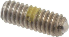 Vlier - 8-32, 0.094" Ball Diam, 0.445" Body Length, 0.025" Max Ball Reach, Threaded Ball Plunger - Stainless Steel Body, Stainless Steel Ball, 0.5 Lb Initial End Force, 1.25 Lb Final End Force, Locking Element - Eagle Tool & Supply