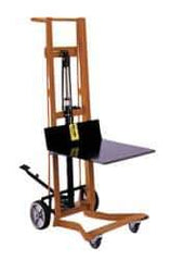 Wesco Industrial Products - 750 Lb Capacity, 54" Lift Height, Hydraulic Platform Base Manually Operated Lift - 54" Minimum Operating Height - Eagle Tool & Supply