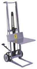 Wesco Industrial Products - 400 Lb Capacity, 54" Lift Height, Hydraulic Platform Base Manually Operated Lift - 54" Minimum Operating Height - Eagle Tool & Supply