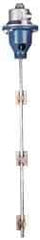 Neptune Mixer - 20 to 40 psi Air Pressure, 55 Gallon Mixing Capacity, 1/2 hp, Bung Mount, Air Powered Mixer - 30 Inch Long Shaft, 316 Stainless Steel Shaft, 1,750 RPM, Compatible with Drum Container - Eagle Tool & Supply