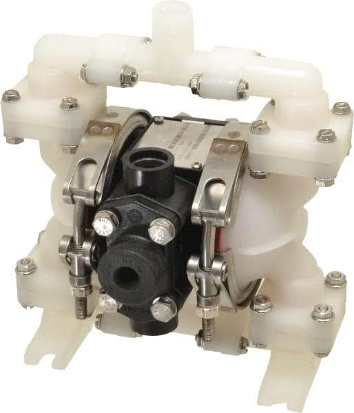 SandPIPER - 1/4" NPT, Nonmetallic, Air Operated Diaphragm Pump - Santoprene Diaphragm, Kynar Housing - Eagle Tool & Supply