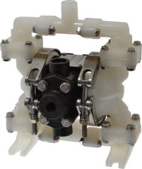 SandPIPER - 1/4" NPT, Nonmetallic, Air Operated Diaphragm Pump - PTFE Diaphragm, Kynar Housing - Eagle Tool & Supply