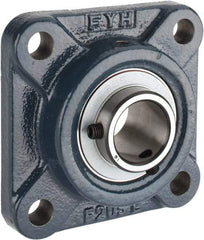 Value Collection - 1" ID, 3-3/4" OAW x 3-3/4" OAL x 3-3/4" OAH 4-Bolt High Temperature Flange Bearing - 1,740 Lb Static Cap, 3,100 Lb Dyn Cap, 2-3/4" Btw Mnt Hole Ctrs, 5/8" Base-to-Ctr Ht, Cast Iron - Eagle Tool & Supply