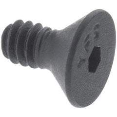 Value Collection - #4-48 UNF Hex Socket Drive, 82° Flat Screw - Alloy Steel, Black Oxide Finish, Fully Threaded, 3/8" OAL - Eagle Tool & Supply