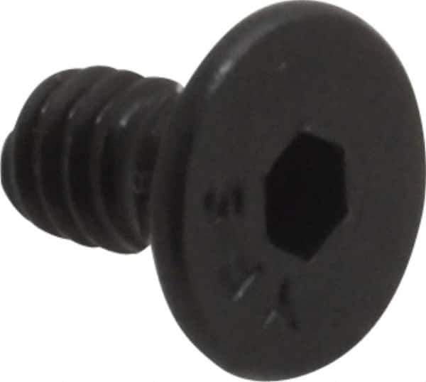 Value Collection - #5-40 UNC Hex Socket Drive, 82° Flat Screw - Alloy Steel, Black Oxide Finish, Fully Threaded, 1/4" OAL - Eagle Tool & Supply