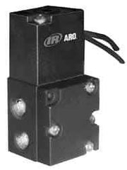 ARO/Ingersoll-Rand - 1/8", 3-Way Stacking Solenoid Valve - 12 VDC, 0.2 CV Rate, 2.4" High - Eagle Tool & Supply