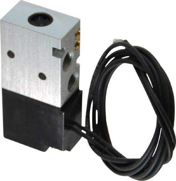 ARO/Ingersoll-Rand - 1/8", 4-Way Body Ported Stacking Solenoid Valve with Speed Control - 12 VDC, 0.2 CV Rate, 2.8" High - Eagle Tool & Supply