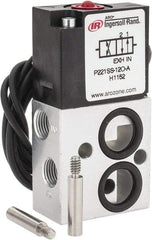 ARO/Ingersoll-Rand - 1/8", 4-Way Body Ported Stacking Solenoid Valve without Speed Control - 120 VAC, 0.2 CV Rate, 2.4" High - Eagle Tool & Supply