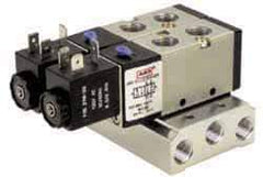 ARO/Ingersoll-Rand - 1/2", 4-Way 2-Position Maxair Stacking Solenoid Valve - 120 VAC, 4.32 CV Rate, 1.97" High - Eagle Tool & Supply
